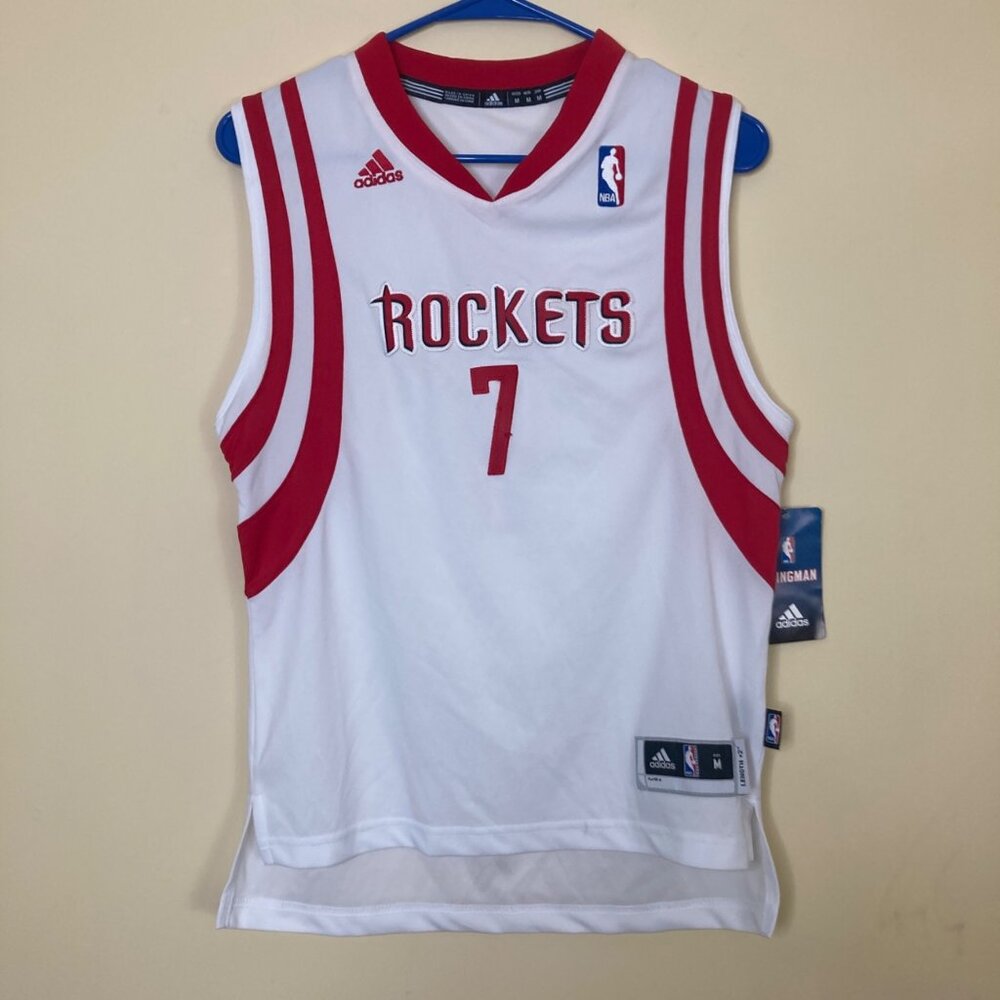 Jeremy Lin Houston Rockets Adidias White Jersey Medium Swingman New flaw